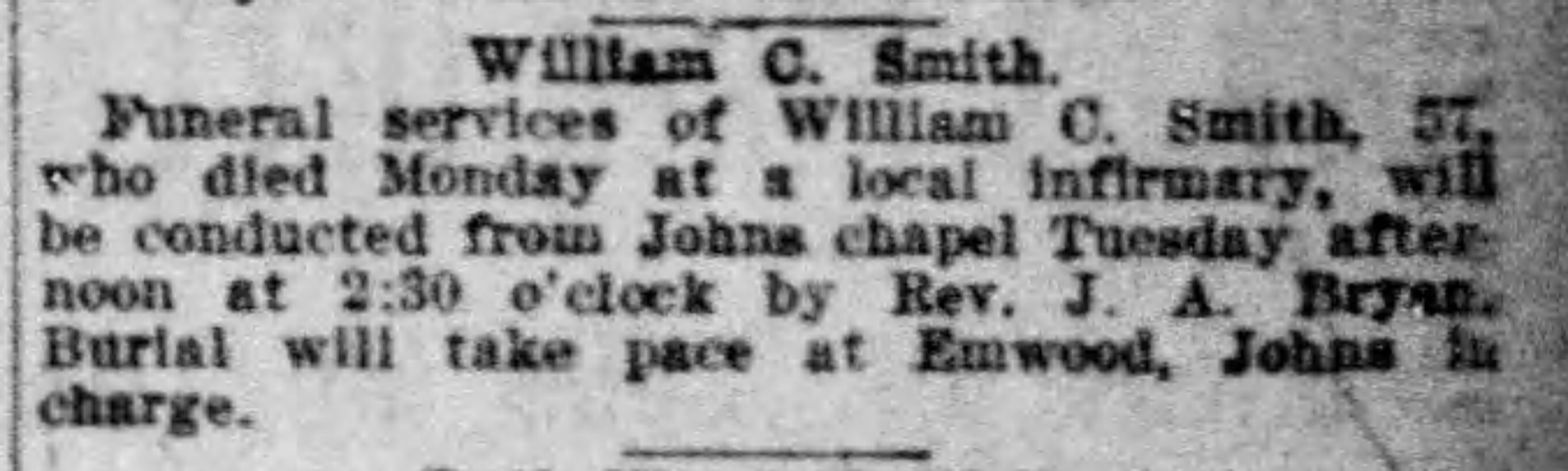 William C. Smith obituary